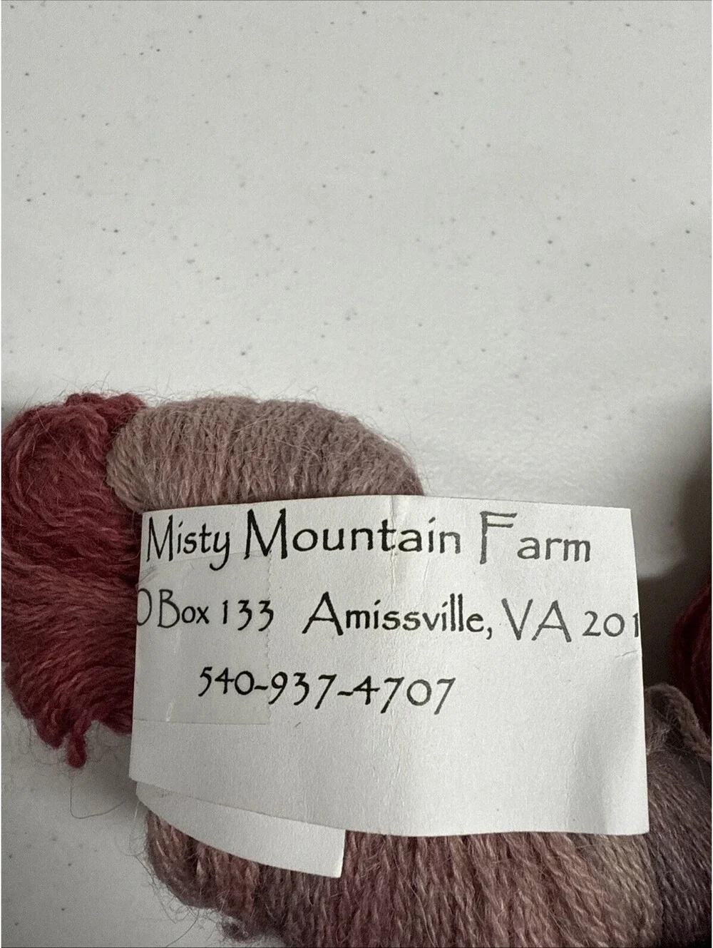 Misty Mountain Farm Suri Alpaca/Merino Yarn Shade Victoria Rose 2 Skein Lot